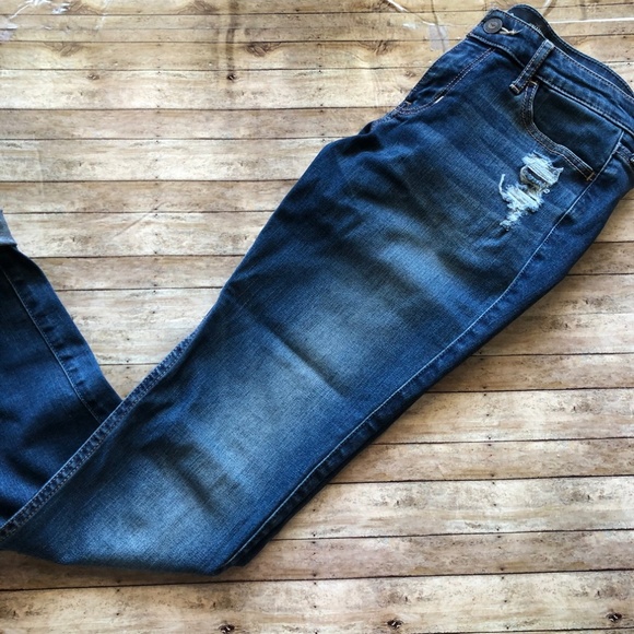 Hollister Super Skinny Light Distressed Jeans Sz 3 - Picture 2 of 5